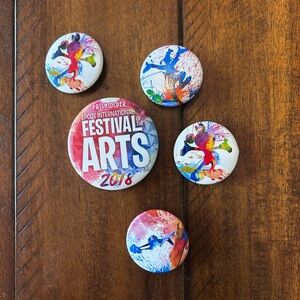 Disney Parks Epcot Festival of the Arts 2018 Button Set